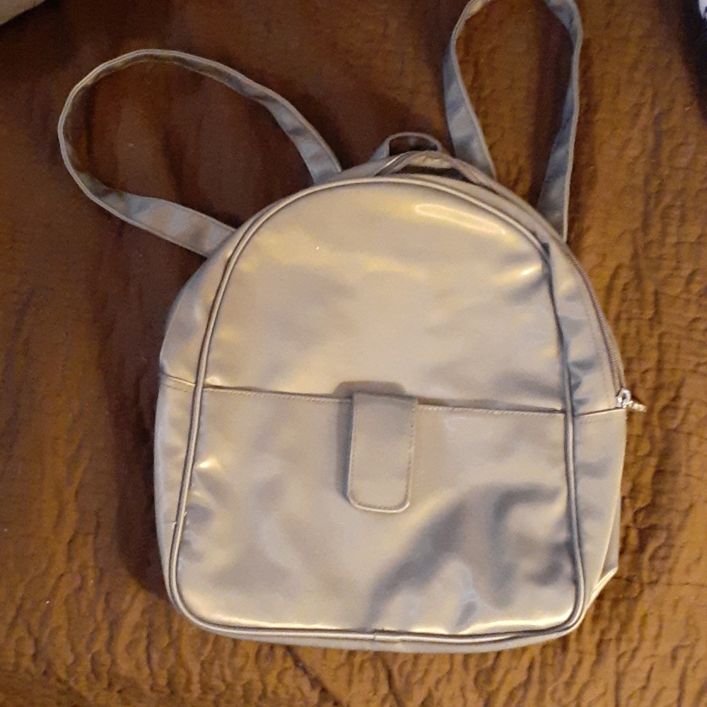 Lancome Gray Metallic Backpack